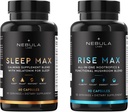 Bestselger Sleep MAX & Rise MAX Profesjonell Bundle All-in-One Premium Nootropics & Funksjonell Mushroom Blend & beroligende blanding for søvn