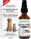 Kolloidalt sølv for hunder, hund kløende hud relief, Hot Spot behandling for hunder og katter, sår omsorg for kjæledyr, hund paw slicking støtte, kjæledyr hud sothing, 2oz (59ml) glassflaske