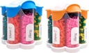 Ekstra store piller Organizer daglig, ukentlig, månedlig kosttilskudd flaske, søte Blossom piller dispenser med 7 XL sammenligninger (2 Pack Combo) (lys blå og oransje)