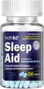 HealthA2Z Sleep Aid 200 kapler ® Diphenhydramine HCl 25mg | Vanlig styrke sovepiller | Sikker og ikke-habit-forming