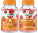 Livbar B Complex Kids + Immune Support Kids, Gummies Bundle - Great Tasting, Vitamin Supplement, Glutenfri, GMO Gratis, Chewable Gummy