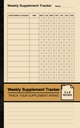 Ukelig Supplement Tracker: Enkel Supplement Logg bok | Spor ditt Supplement Inntak