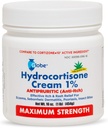 Globe Hydrokortison Maksimal styrke krem 1% w/Aloe, 16 oz, Anti-Itch krem for rødhet, hevelse, kløende, utslett, Bug/Mosquito Bites, Eczema, hemorroider og mer, 16 oz Jar