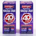 Natttid Sleep-Aid væske, 50mg Diphenhydramine HCl, Twin Value Pack (80 doser), Grape Flavor, Falle Sove raskt og bli sovende lenger