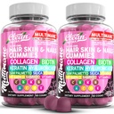 Multimane Collage Gummies med Biotin Keratin Hyaluronsyre Bamboo Vitamin A C vitamin D Vitamin E Folate Sag Palmetto Silica B3 vitaminer Håret og negler Gummies av Clean Nutra