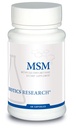 Biotisk forskning MSM Potent svovel Supplement, kollagenproduksjon, sunn hår, hud og negler, muskel og felles komfort. 60 Kapsler
