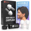 VIBES høy Fidelitet Konsert Øreplugger - Reusable støyreduserende øreplugger for konserter, musikere, raver og live hendelser – behagelig hørselsbeskyttelse for høye miljøer