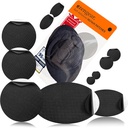 aZengear Repair Patches - Vanntett, Selvklebende, Tear-Cold-Heat-Resistant Polyester stoff til å fikse ned jakke, Puffer, Snowsuit, Sko, Telt, PVC, klær, Oppholstery (svart)