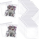 Pilleposer Zippered Pill Pouch Reusable Pill Baggies Clear Plastic Pill Bags Selvforsegling Reisemedisin Organizer Oppbevaring med Slide Lock for Cod Liver Oil, piller og små gjenstander (36 stykker)