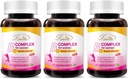 Lovita høy Potent vitamin B kompleks for kvinner, tidsbestemt frigivelse, alle B vitaminer med jern, vitamin C, Cranberry, Pine Bark, Grønn te for energi, 30 vegetariske tabletter (pakke med 3)