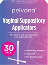 Pelvana Suppository Applikatorer for kvinner - (30 Pack) - Passer størrelse 0 og 00 Kapsler - ofte brukt med Boric Acid Suppositories