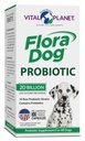 Vital Planet - Flora Dog Probiotic Capsules Supplement med 20 milliarder kulturer og 10 Strains, høy potens immun og digestiv støtte Probiotika for hunder, 30 forsinket releasekapsler