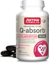 Jarrow Formler Q-Absorb Ubiquinon Co-Q10 100 mg, Kosttilskudd, Antioksidant støtte for Mitokondriell helse, Cellular energiproduksjon og kardiovaskulær helse, 120 Softgels, 120 dagers forsyning