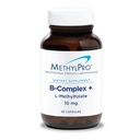 MetylPro B-Complex + L-metylfolat 10 mg - Metylert vitamin B-kompleks for kvinner og menn, cellulær energi støtte med folat, niacin og biotin, VIT B Supplement - 30 Vegankapsler