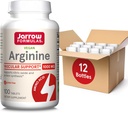 Jarrow Formler Arginine 1000 mg, kosttilskudd, støtter nitric oksid produksjon, støtter proteinsyntese, 100 tabletter, opp til 100 dagers forsyning (pakke på 12)