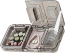 CFMOUR 3-i-1 Piller Splitter for små eller små store piller, Crusher Grinder med pulverbørste Grind Tabletter, Pillebærer for lagringspiller, Mills for eldre, Kids & Pets, Svart
