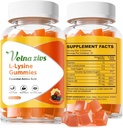 L-Lysine Gummies 1000mg, Chewable Lysine Supplements for voksne, Sugar Free Lysine for kald sore* Behandling, Immun støtte med vitamin, hud og lepper Helse*, Vegansk, ikke GMO, 60 Antall