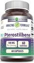 Amazing Formler Pterostilbene Supplement | 100 Mg per servering | 60 Kapsler | Ikke-GMO | Glutenfri | laget i USA