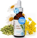 Baraka Dry Nese Nasalolje - organiske essensielle oljer (kardamom, everlast, tysk og romersk kamille) i Sesame Olje Base - Hydrating Nese Moisturizer for tørr sinus – 1 pakke (1 oz dropper flaske)