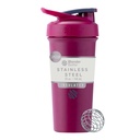 BlenderBottle Sport Sleek Isolert rustfritt stål Shaker flaske med Wire Whisk, 25-Ounce, bringebær – Protein Shakes & Hydration for åleter & Fitness Entusiasts, enkel blanding, Slim lett å holde, holder drinker kalde, låsbare Lid