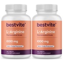 BESTVITE L-Arginine 1000 mg per tablett (480 tabletter) (240 x 2) – Farmasøytisk nivå – inneholder 20% mer ren Arginine sammenlignet med Arginine HCl – Nitric Oxid Precursor *