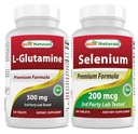Best Naturals L-Glutamine 500 mg & Selenium 200mg
