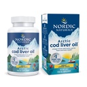 Nordic Naturals Arctic Cod Liver Oil, Lemon - 90 Soft Gels - 750 mg Total Omega-3s med EPA & DHA - Hjerne- og hjernens helse, sunn immunitet, total velvære - Ikke-GMO - 30 Services