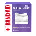 Band-Aid Merke Absorbent Cushion Care Sterile Square Gauze Pads for førstehjelpsbeskyttelse av mindre kutt, Scrapes & Burns, Ikke-Adhesive, Sår Care Dressing Pads, Stor, 4 i x 4 i, 25 ct