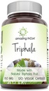 Amazing India Triphala (Naturlig Triphala Frukt) Supplement |  750  750 Mg per servering | 120 Veggie Kapsler | Ikke-GMO | Glutenfri