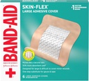 Band-Aid Brand Hud-Flex kleslig fleksible sårdeksler for førstehjelp sår omsorg av mindre kutt, scrapes og brenner, med en komfortabel følelse, bevegelig som en andre hud, sterile, store, 6 ct