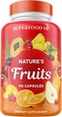 Superfood MD Frukt Supplement - 90 fruktkapsler - støtter energinivå, høy lycopen, vitaminer og mineraler - soya gratis - 90 greve