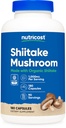 Nutricost Organic Shiitake Mushroom Capsules 1000mg, 90 Serveringer - CCOF Certified Laget med økologisk, vegetarisk, Glutenfri, 500mg per kapsel, 180 kapsler