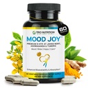 Trio Mood Joy | Premium 5-HTP, St Johns Wort, Ashwagandha & Turmeric | Ashwagandha Kapsler for å fremme naturlig ro og avslappet Mood | Mood Support Supplement | 60 dagers forsyning*
