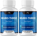 VIVE MD Neuro Thrive Brain Supplement - Offisiell formel - Neuro Thrive PQQ, Neuro Thrive for ekstra styrke med Ginkgo Biloba Extract, Sibir Ginseng Extract (2 Pakke)