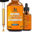 Kattantibiotika for å hjelpe med cough & allergier – Antibiotika for katter til å hjelpe med UTI og Digestive øyeblikk – HIPS & Joints Support – Attraktiv kyllingsmak – 2 Oz flaske