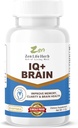 ZEN LIFE HERB IQ+ Hjerne - Koffeinfri, klinisk testet fokus, konsentrasjon, minne og energi, Naturlig plantebasert herbal Supplement, Ingen tilsatt vitaminer / mineraler / brus/sugar (30 Softgels)