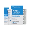 VitaMedica | Arnica Filler Kit Bundle | Arnica Montana 30X Blister Pack + Arnica & Vitamin K Topical Cream | vitamin K Topical Cream | Softens, Roligheter, Moisturizes, & gjenoppretter Bruised Skin | Recovery