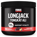 Force Factor Longjack Tongkat Ali Gummies, Tongkat Ali for menn å støtte Mann Vitality og Drive, 400 mg Tongkat Ali med BioPerine, Blandet Berry Lemonade, 90 gummier