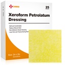 Carbou Medical Xeroform Petrolatum Dressing 2"x2", 25 Individual Pack, Non-Adherent Gauze Pads, Myke Fine Mesh Gauze Patch for sårpleie, Burner, Laceringer, Skin Grafts & Kirurgiske snitt