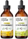 Wild & organisk kamille tinktur 4 fl oz & sitron balm tinktur 4 fl oz