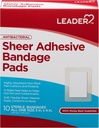 LEADER Sheer Adhesive Bandage Pads, Pakker av Blends med hud, høy absorbent ikke-stick pad, for førstehjelp og sår omsorg beskyttelse, sammenlikn med Band-Aid, alle en størrelse 3/4" x 4", 100 ct.