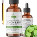 Lemon Balm Tinktur – alkohol-fri | Melissa Officinalis flytende ekstrakt | Naturlig beroligende og søvn støtte | Herbal Stress Relief – 2 oz