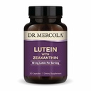 Dr. Mercola Lutein med Zeaxanthin, 30 serveringer (30 kapsler), 40 mg Lutein Per servering, kosttilskudd, støtter visjon helse og kognitiv funksjon, ikke-GMO