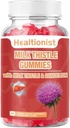 Melk Thistle Gummies for Liver Cleanse, Detox & Repair Fatty Liver Formula Gummies, Melk Thistle Extract ® Antioksidant støtte og naturlig lever helse, Liver Detox, 60 Vegansk Ct