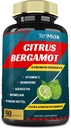 Citrus Bergamot ekstrahere kapsler med vitaminC, Berberine, Quercetin, Bromelain, Echinacea, Black Pepper - 3 måneders forsyning, 90 caps
