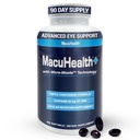 Macuhealth Plus+ Øyevitaminer Supplement for voksne - 90 dagers forsyning med lutein, Zeaxanthin og Meso-Zeaxanthin - Uslavored, vitamin for øyne