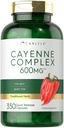 Carlyle Cayenne Pepper Capsules 600mg 350 piller ikke-GMO, Glutenfri Supplement