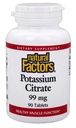 Naturlige faktorer - Kalium Citrat 99 mg, støtter sunne muskler, nerver og hjerte, 90 tabletter