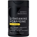 Idrettsforskning L-Theanine Supplement med koffein og kokos MCT olje - fokusert energi, varsling og avslapping uten drowsiness - 200 mg L teanin, 100mg organisk kaffe - 60 flytende softgels