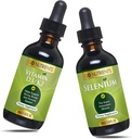 Go Næringsstoffer flytende vitamin D3 med K2 (MK-7) Drops 1oz & Selenium 200 mhg Supplement 1.0 oz® Vitamin D3 og K2 | Kosttilskudd med Mineral Selenium væske og renset vann